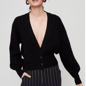 Aritzia Wilfred Thais Cardigan (now called Plunge Front Cardigan) XS Black